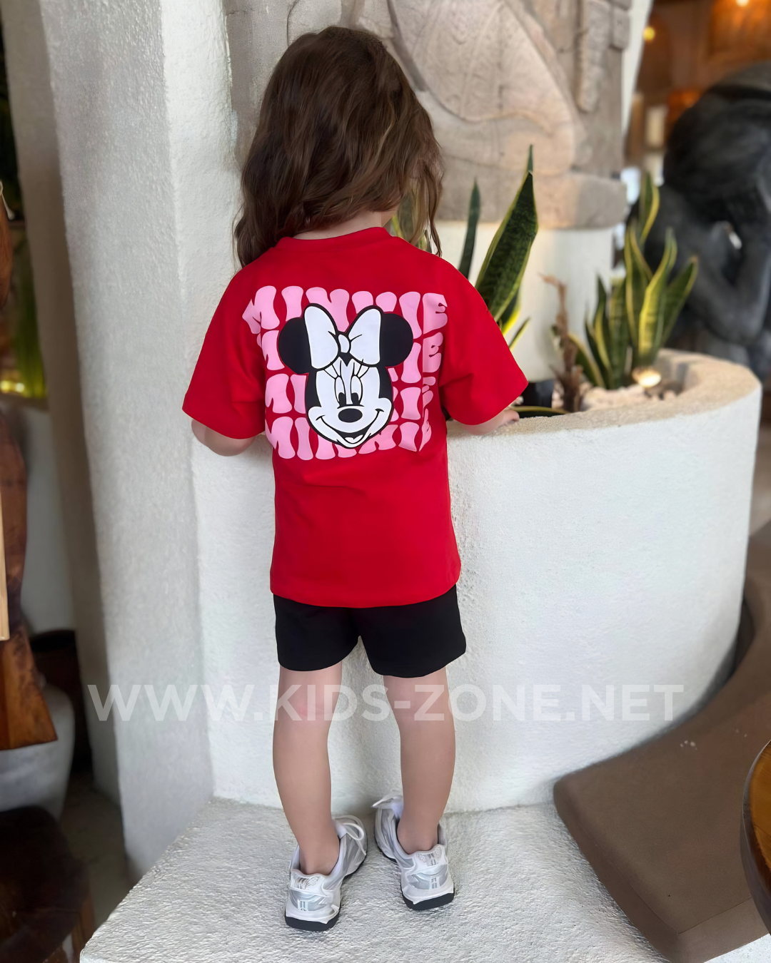Ensemble Fille Minnie Mouse 100% Coton (T-Shirt & Short) - Kids Zone Tunisie