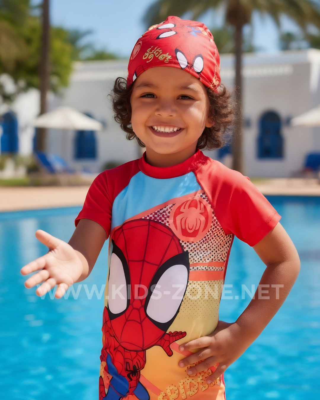 Maillot Garçon Spider-Man-T3 (2 Pièces avec Bonnet) - Kids Zone Tunisie