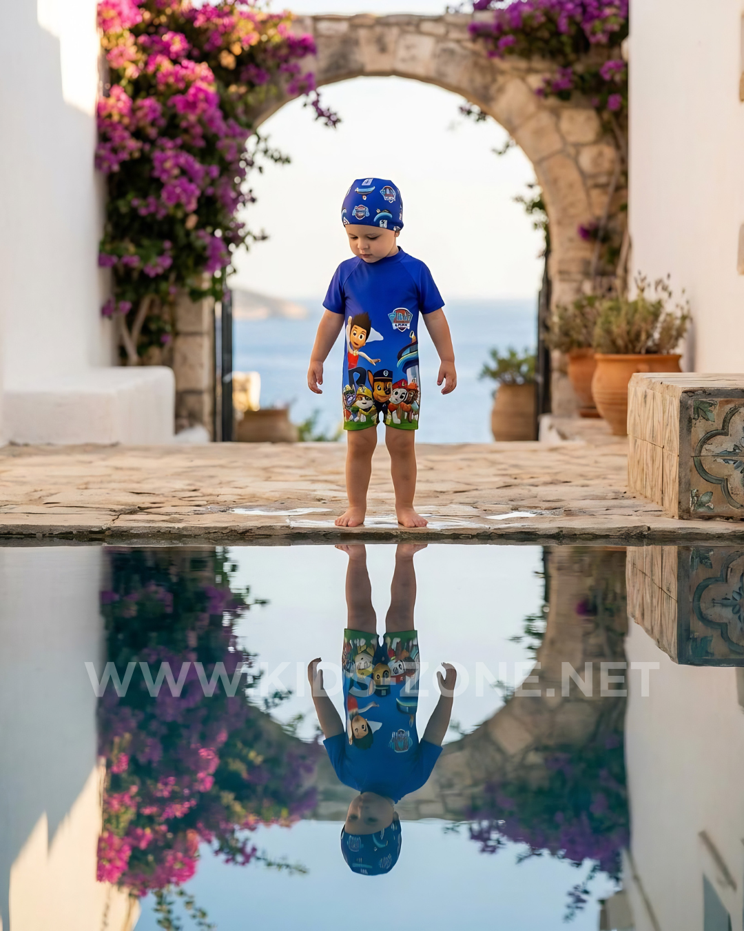 Maillot Garçon Patrouille (Combishort avec Bonnet) - Kids Zone Tunisie