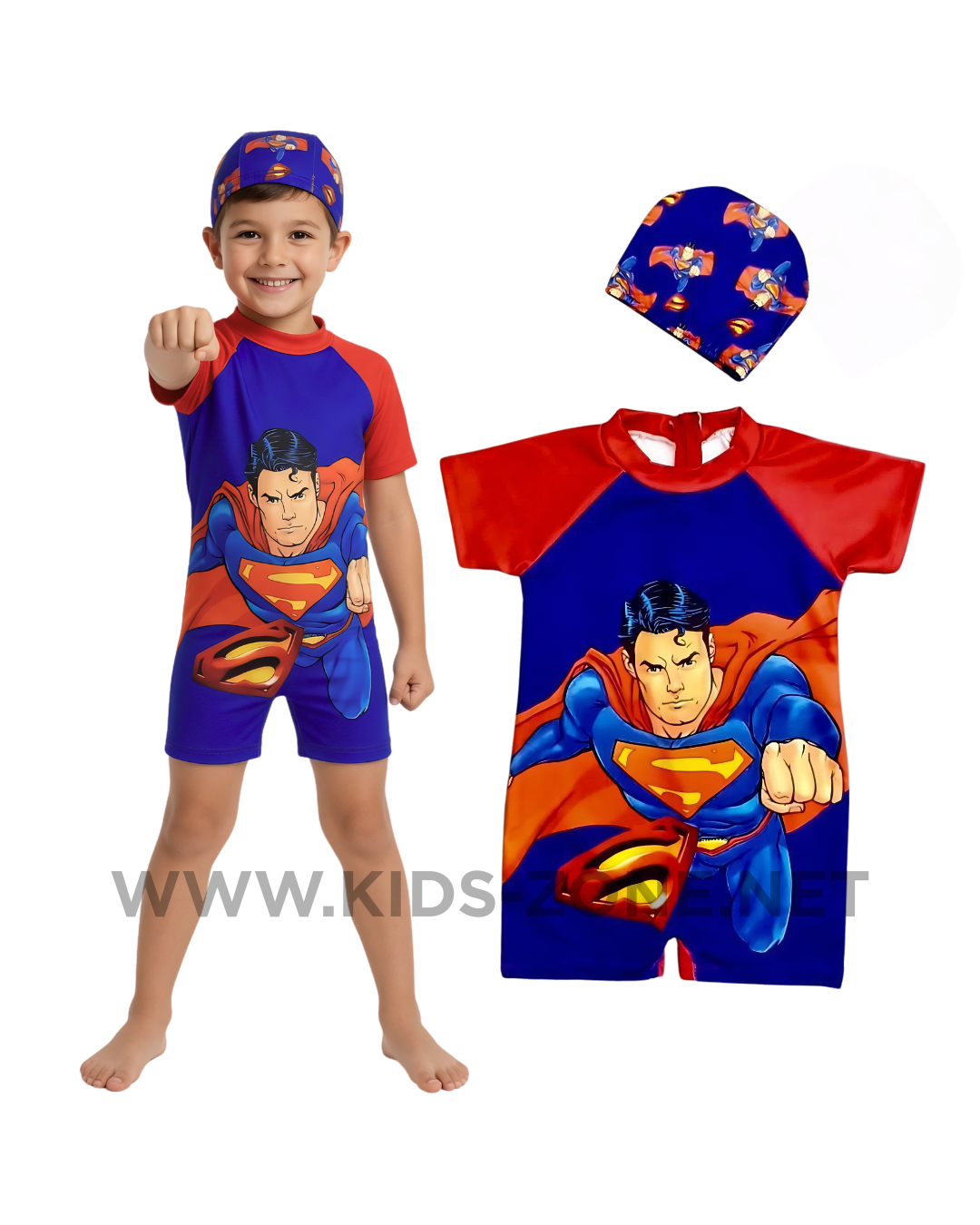 Maillot Garçon Superman Ultimate (Combishort avec Bonnet) - Kids Zone Tunisie