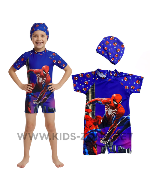 Maillot Garçon Spider-Man-T2 (2 Pièces avec Bonnet) - Kids Zone Tunisie