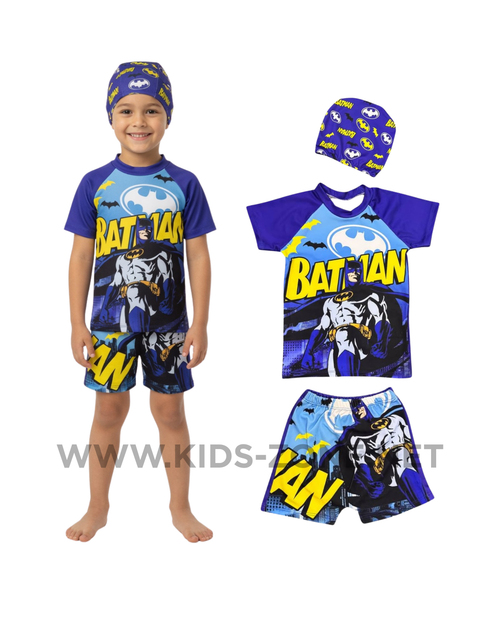 Maillot Garçon Batman Deluxe (3 Pièces avec Bonnet) - Kids Zone Tunisie