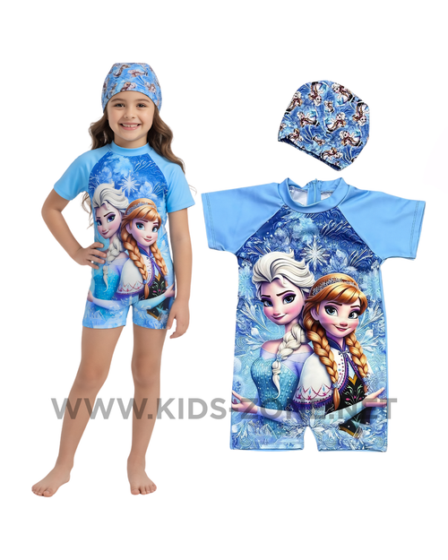 Maillot Fille Frozen T1 (Combishort avec Bonnet) - Kids Zone Tunisie
