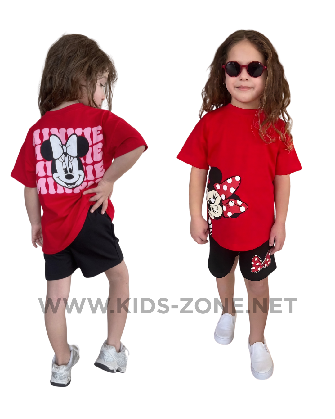 Ensemble Fille Minnie Mouse 100% Coton (T-Shirt & Short) - Kids Zone Tunisie