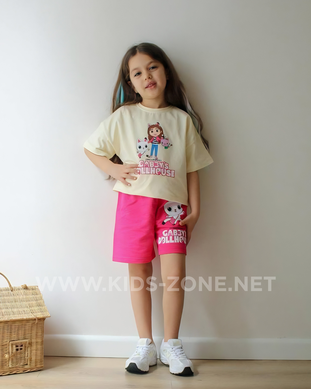 Ensemble Fille Gabby's Dollhouse 100% Coton (T-Shirt & Short) - Kids Zone Tunisie