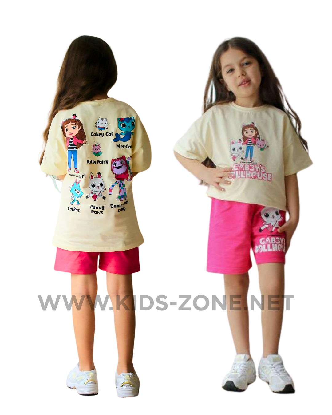 Ensemble Fille Gabby's Dollhouse 100% Coton (T-Shirt & Short) - Kids Zone Tunisie