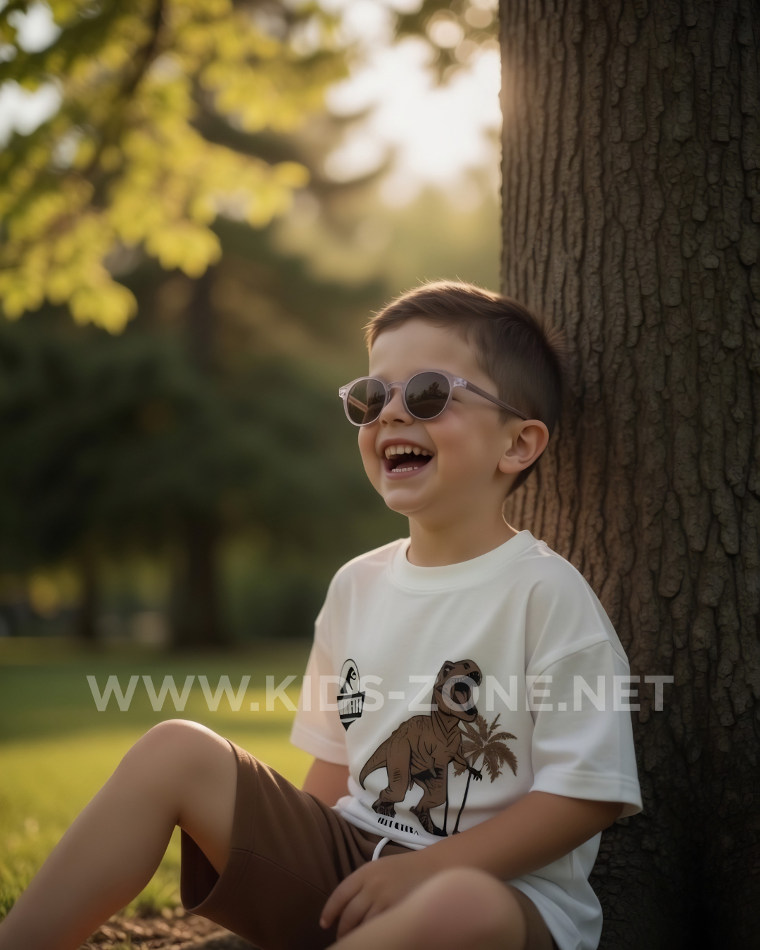 Ensemble Garçon Dinosaure 100% Coton (T-Shirt & Short) - Kids Zone Tunisie