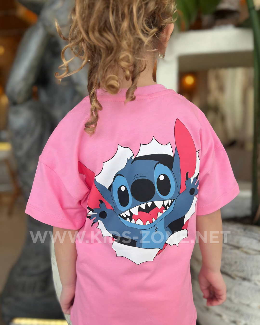 Ensemble Fille Stitch 100% Coton (T-Shirt & Short) - Kids Zone Tunisie