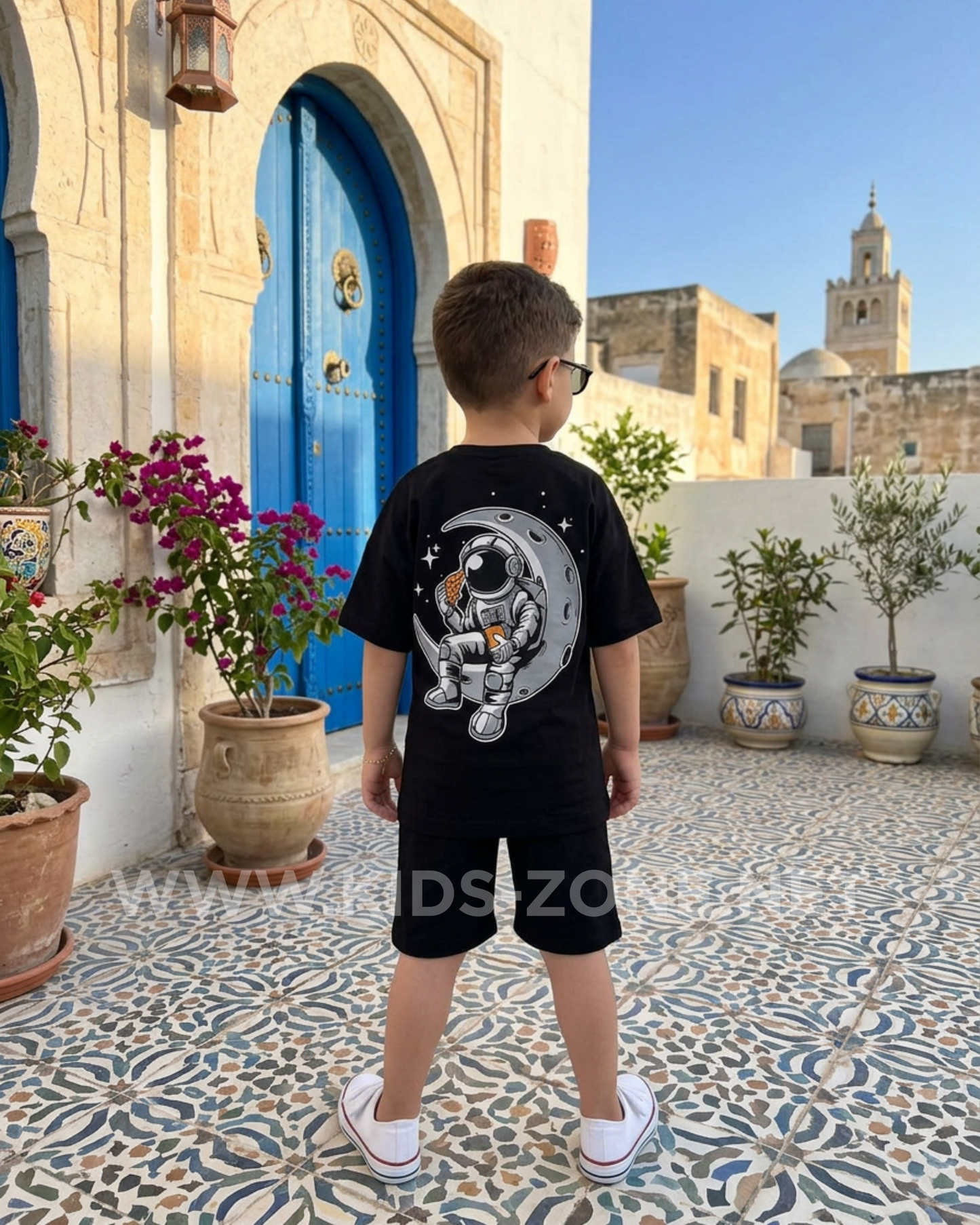 Ensemble Garçon NASA Astronaute 100% Coton (T-Shirt & Short) - Kids Zone Tunisie