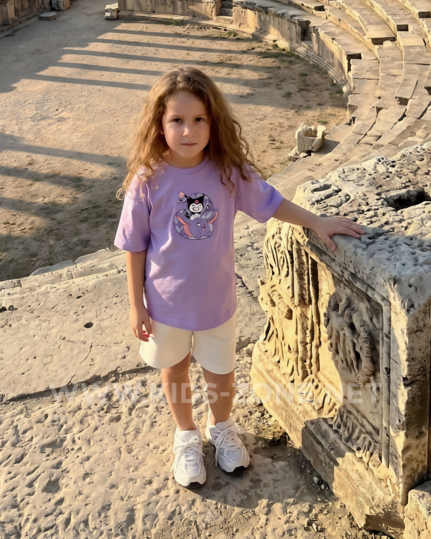 Ensemble Fille Kuromi 100% Coton (T-Shirt & Short) - Kids Zone Tunisie