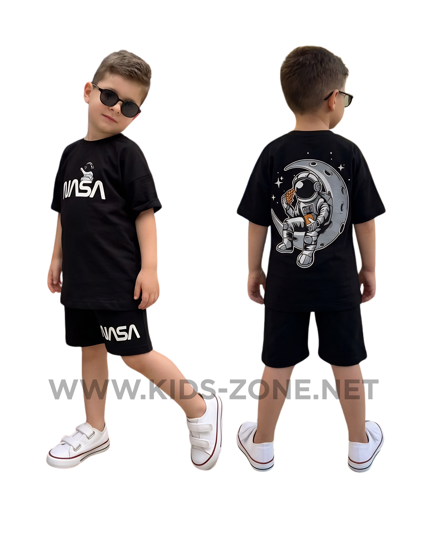 Ensemble Garçon NASA Astronaute 100% Coton (T-Shirt & Short) - Kids Zone Tunisie
