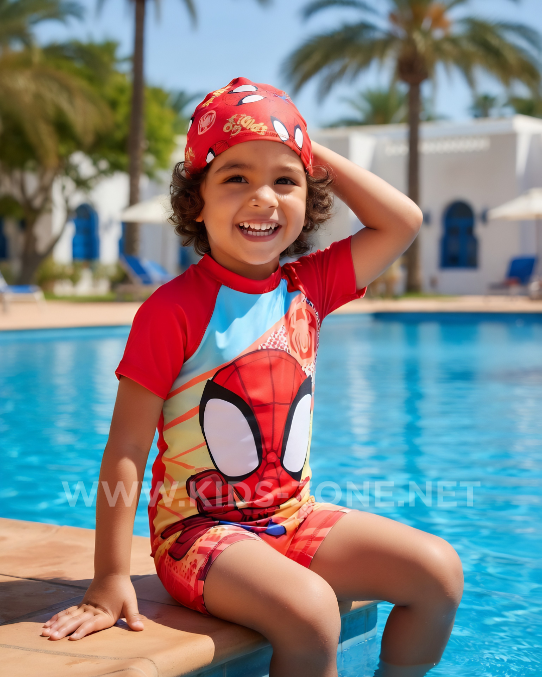 Maillot Garçon Spider-Man-T3 (2 Pièces avec Bonnet) - Kids Zone Tunisie