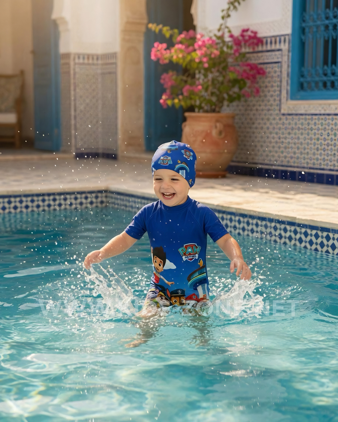 Maillot Garçon Patrouille (Combishort avec Bonnet) - Kids Zone Tunisie