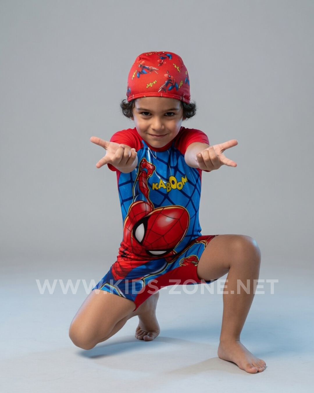 Maillot Garçon Spider-Man-T1 (2 Pièces avec Bonnet) - Kids Zone Tunisie
