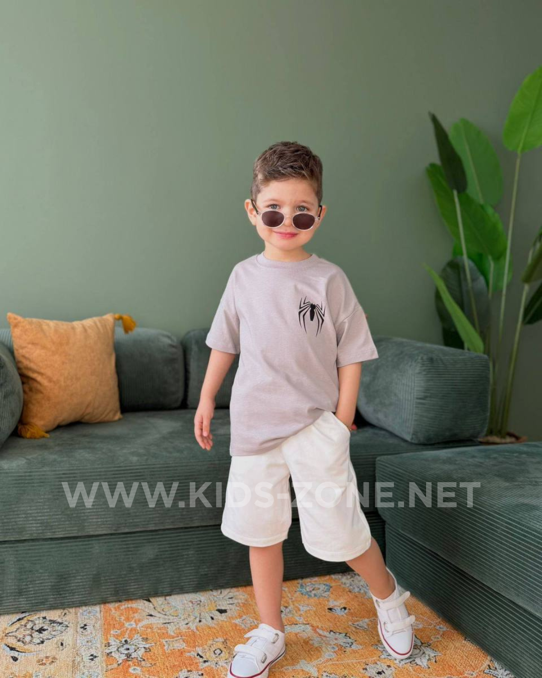 Ensemble Garçon Spider-Man 100% Coton (T-Shirt & Short) - Kids Zone Tunisie