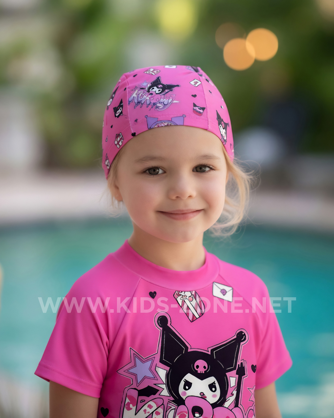 Maillot Fille Kuromi Pop & Chic (Combishort avec Bonnet) - Kids Zone Tunisie