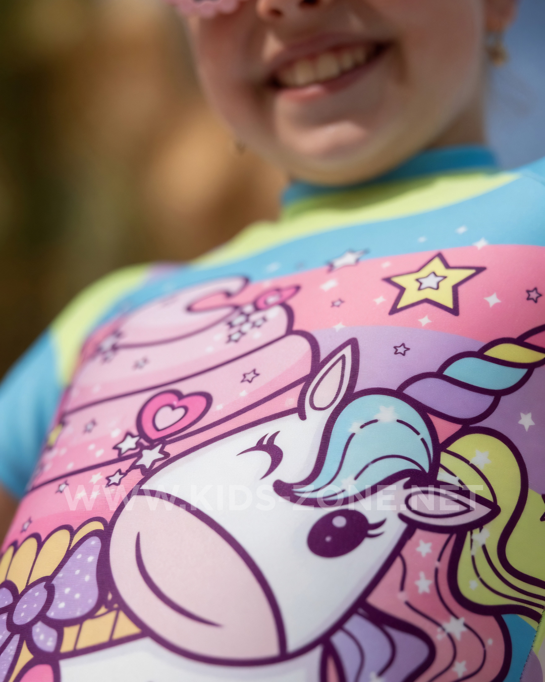 Maillot Fille Unicorne Gourmande (Combishort avec Bonnet) - Kids Zone Tunisie