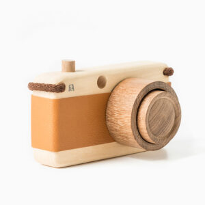 Photo camera wooden model